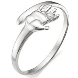 Женское золотое кольцо с бриллиантом, 1602753