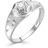Женское золотое кольцо с бриллиантом, 1605569