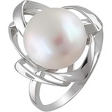 Женское серебряное кольцо с культив. жемчугом, 1611969
