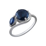 Женское серебряное кольцо с сапфирами, 1616321