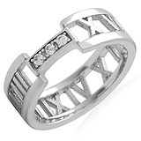 Женское серебряное кольцо с куб. циркониями, 1665473