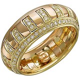 Золотое обручальное кольцо с бриллиантами, 1676225