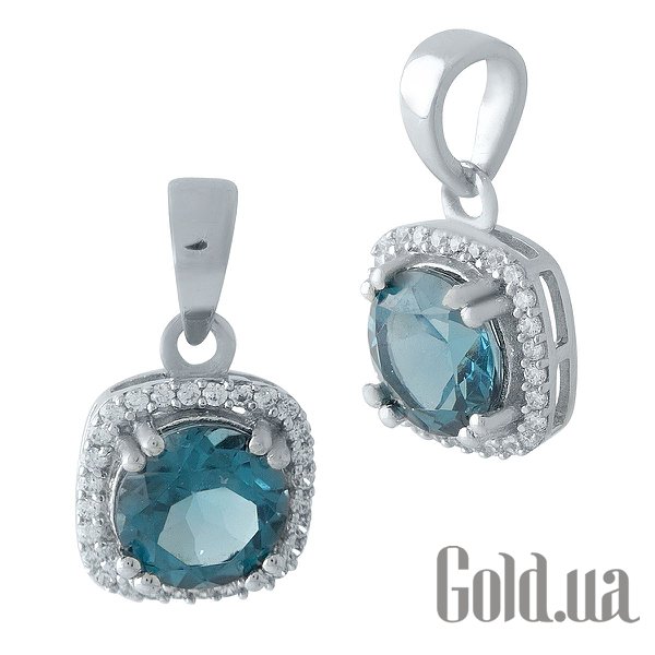

Женские кулоны Fresh Jewelry, Серебряный кулон с топазом и куб. циркониями