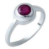 Женское серебряное кольцо с рубином, 1685953
