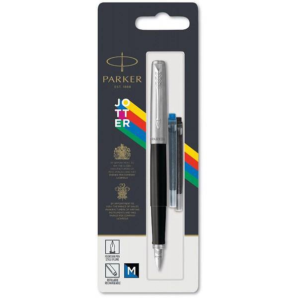 Parker Перьевая ручка Jotter 17 Standart Black CT FP M блистер 15 616