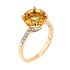 Женское золотое кольцо с султанитом и куб. циркониями - фото 1