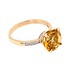 Женское золотое кольцо с султанитом и куб. циркониями - фото 3