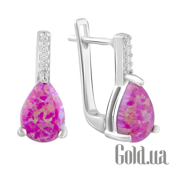 

Серьги Fresh Jewelry, Серебряные серьги с куб. циркониями и опалами