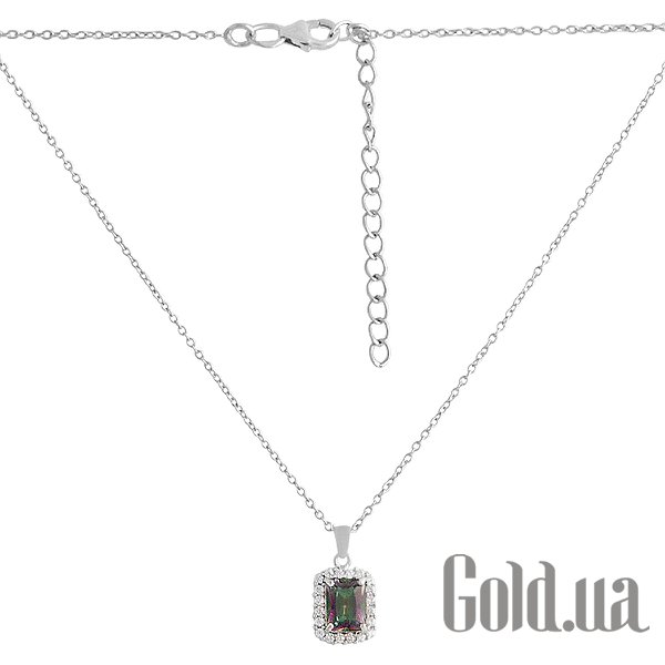 

Женские кулоны Fresh Jewelry, Серебряный кулон с цепочкой с куб. циркониями и топазом