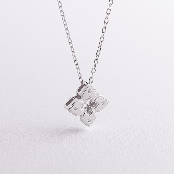 Серебряное колье с куб. циркониями