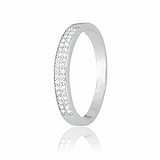 Серебряное обручальное кольцо с куб. циркониями, 282561