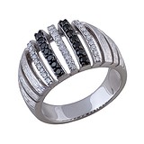 Женское золотое кольцо с бриллиантами, 000705