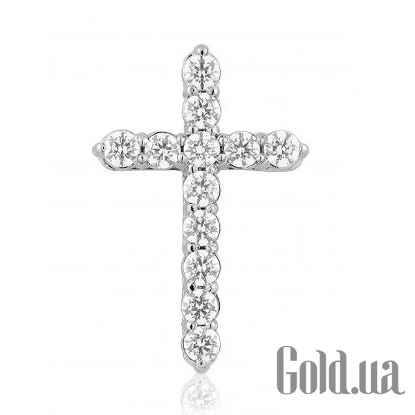 

Кулон-крестик Украина, Золотой кулон с циркониями Swarovski Zirconia