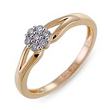 Золотое кольцо с бриллиантами, 1528770