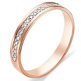Золотое обручальное кольцо с бриллиантами, 1553602