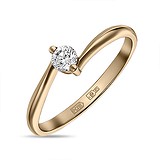 Золотое кольцо с бриллиантом, 1624770