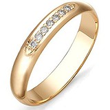 Золотое обручальное кольцо с бриллиантами, 1630146