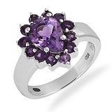 Женское серебряное кольцо с аметистами, 1666754
