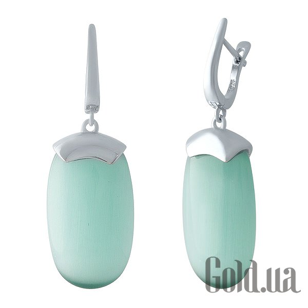 

Серьги с подвесками Fresh Jewelry, Серебряные серьги с кошачьим глазом