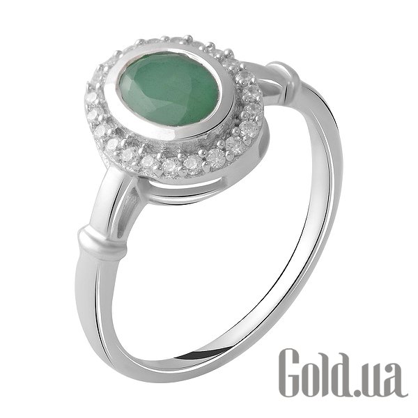 

Женские кольца Fresh Jewelry, Женское серебряное кольцо с куб. циркониями и изумрудом, 17