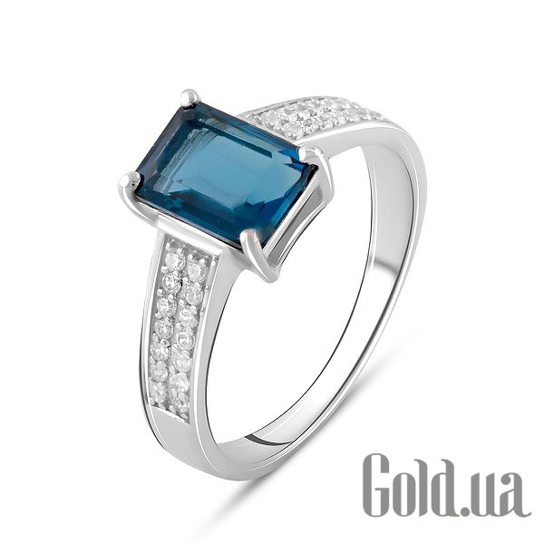 

Женские кольца Fresh Jewelry, Женское серебряное кольцо с куб. циркониями и топазом, 16.5