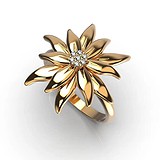 Женское золотое кольцо с бриллиантами, 1768130