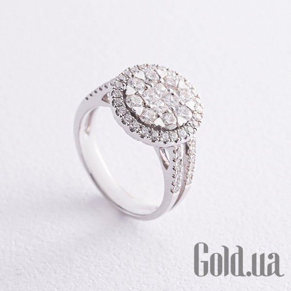 

Кольцо Украина, Женское золотое кольцо с бриллиантами, 17