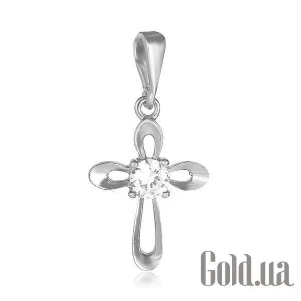 

Кулон-крестик Silvex925, Серебряный кулон с цирконием Swarovski Zirconia