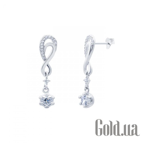 

Серьги с подвесками Lurie Jewelry, Серебряные серьги с куб. циркониями