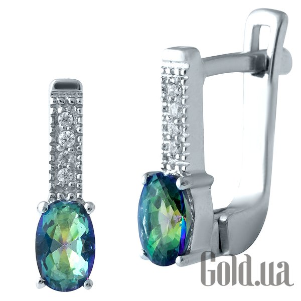

Серьги Fresh Jewelry, Серебряные серьги с топазами и куб. циркониями