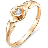 Золотое кольцо с бриллиантом, 1602755