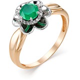 Женское золотое кольцо с бриллиантами и агатом, 1603267