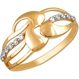 Женское золотое кольцо с куб. циркониями, 1654723