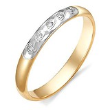 Золотое обручальное кольцо с бриллиантами, 1659075
