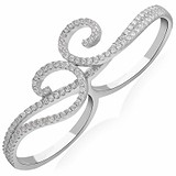 Женское серебряное кольцо с куб. циркониями, 1665475