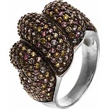 Женское серебряное кольцо с куб. циркониями, 1670339