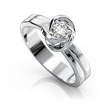 Золотое кольцо с бриллиантом, 1680067
