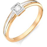 Золотое кольцо с бриллиантом, 1711043
