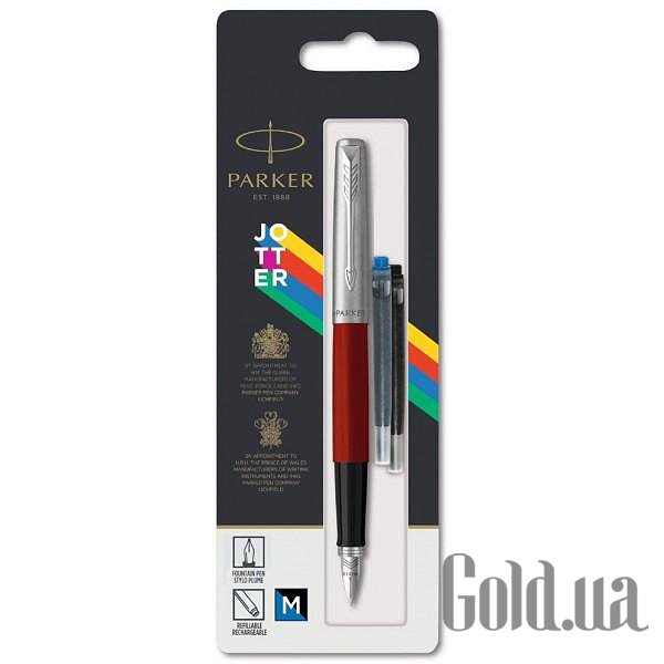 

Ручка Parker, Перьевая ручка Jotter 17 Standart Red CT FP M блистер 15 716