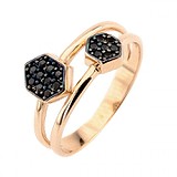 Женское золотое кольцо с куб. циркониями, 1726147