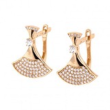 Золоті сережки з куб. цирконіями, 1729219