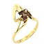 Женское золотое кольцо с дымчатым кварцем - фото 1