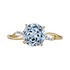 Женское золотое кольцо с топазом и бриллиантами - фото 3