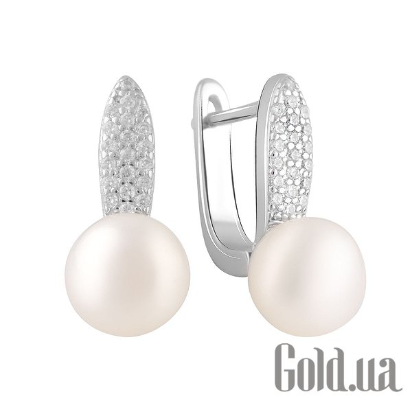 

Серьги Fresh Jewelry, Серебряные серьги с куб. циркониями и культив. жемчугом