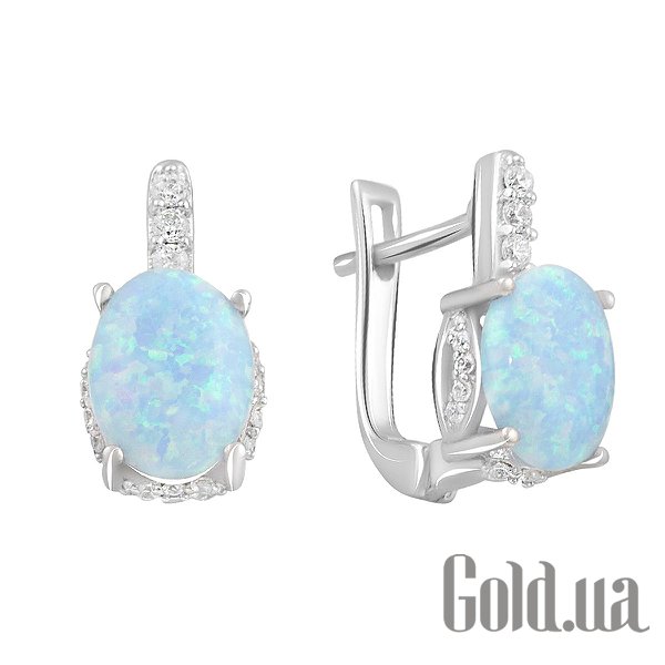 

Серьги Fresh Jewelry, Серебряные серьги с куб. циркониями и опалами