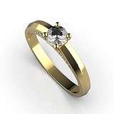 Золотое кольцо с бриллиантами, 1768643