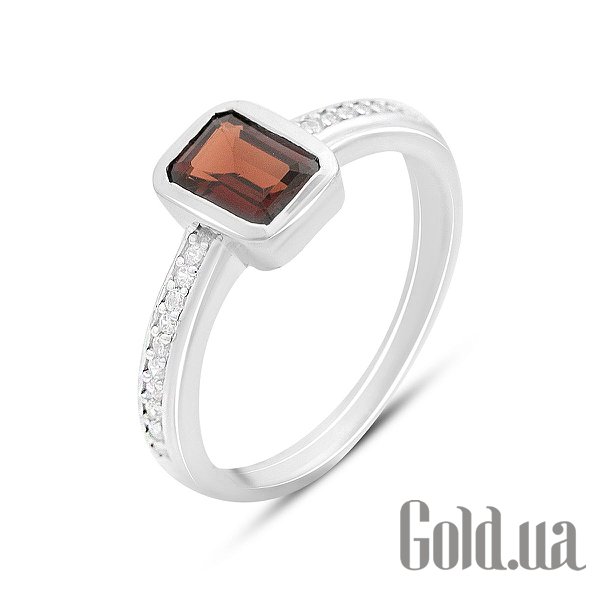 

Женские кольца Fresh Jewelry, Женское серебряное кольцо с куб. циркониями и гранатом, 17