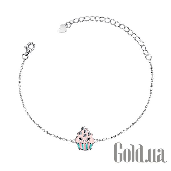 

Браслет Silvex925, Серебряный браслет с куб. циркониями и эмалью, 14