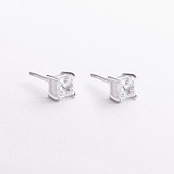 Серебряные серьги с куб. циркониями