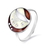 Женское серебряное кольцо с эмалью, 1515716